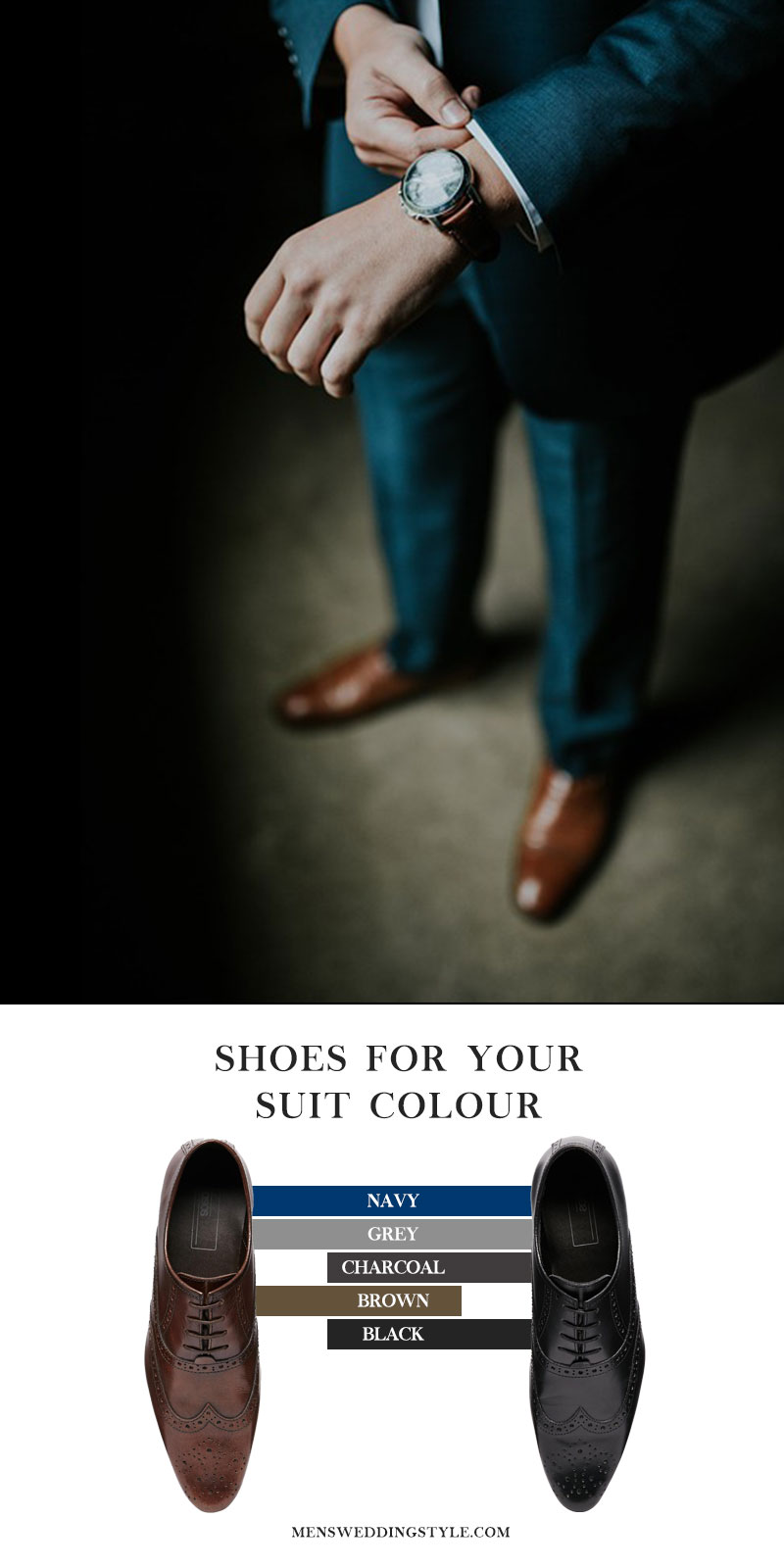 Which colour shoes with which suit?