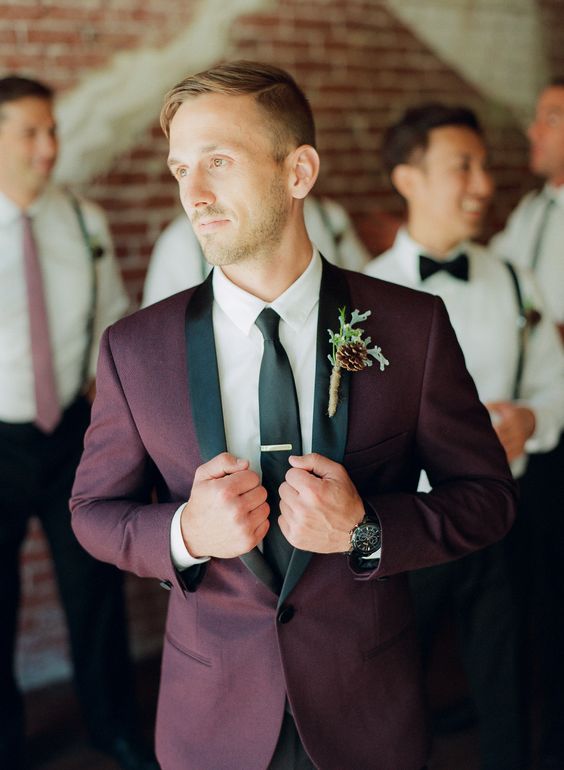 11 Burgundy Suits for your Wedding - Mens Wedding Style