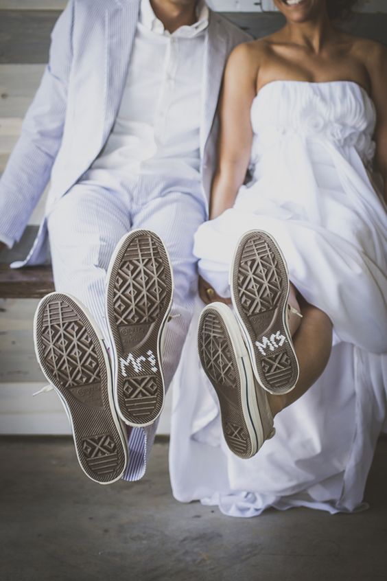 Wedding Converse Trainers