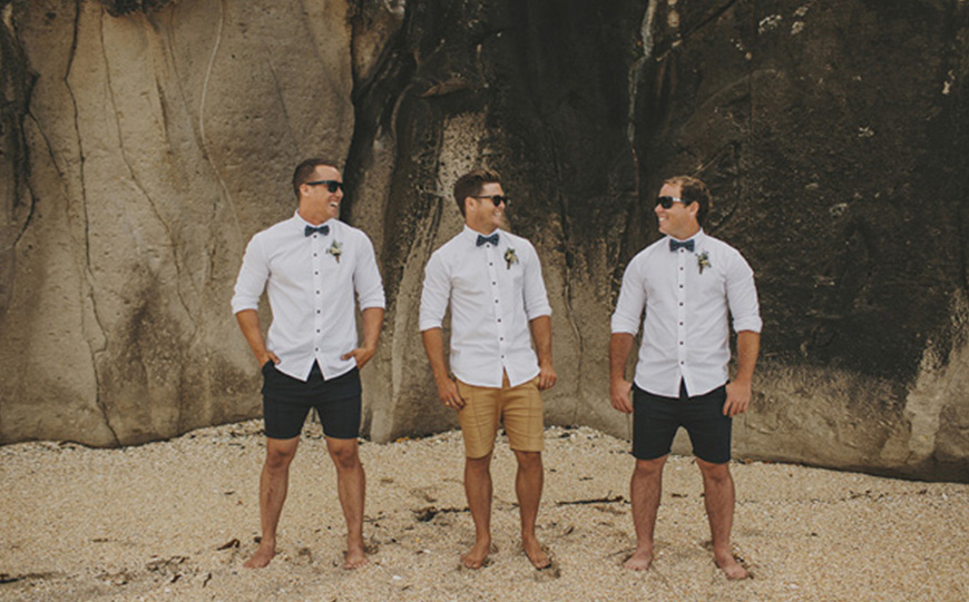 Beach Wedding with Shorts