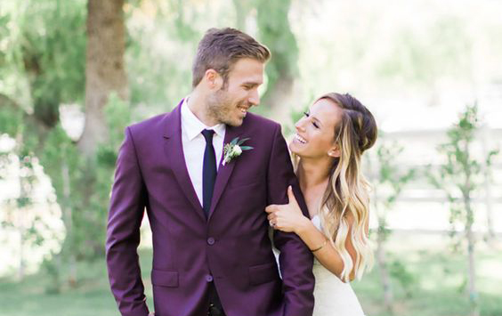 Purple Wedding Suits and Accessories