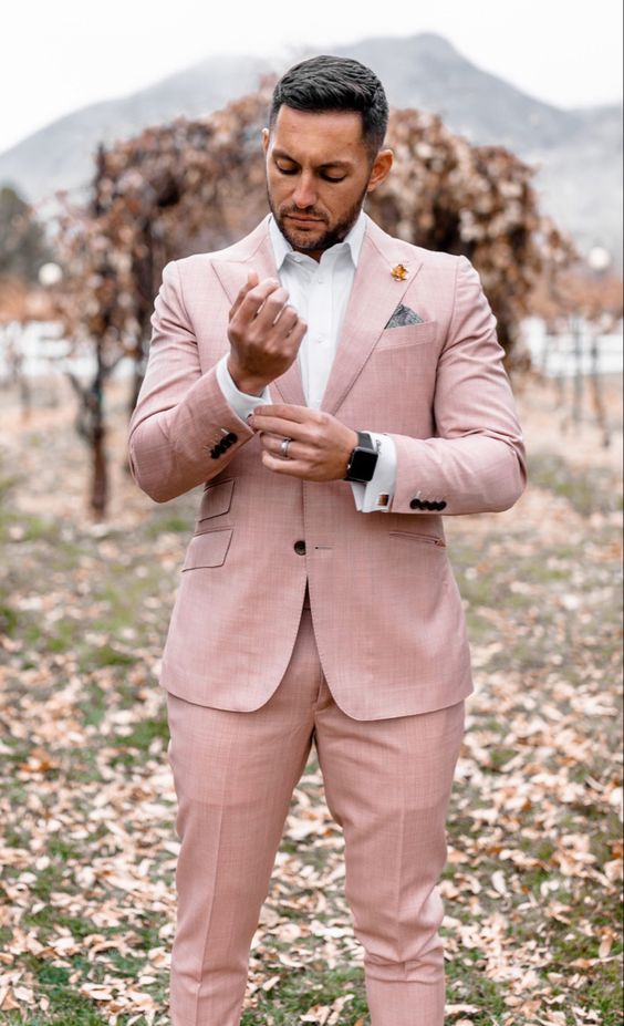 Full Pink Wedding Suit